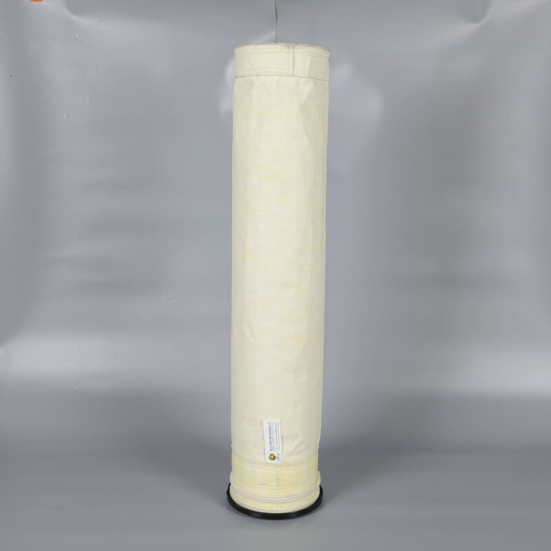 Saco de filtro de PTFE revestido AC500PTFE com feltro de agulha 500 GSM para aplicações industriais a 260 °C de temperatura contínua