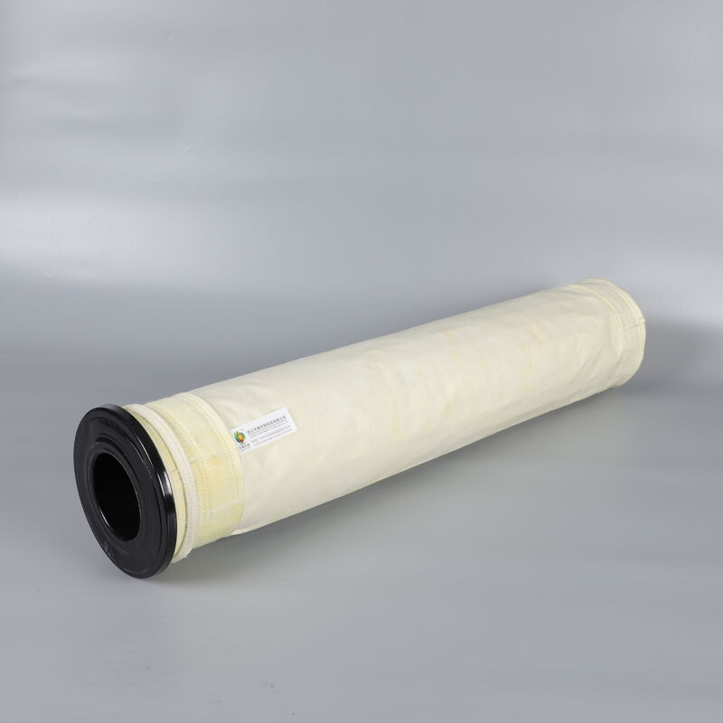 Saco de filtro de PTFE revestido AC500PTFE com feltro de agulha 500 GSM para aplicações industriais a 260 °C de temperatura contínua