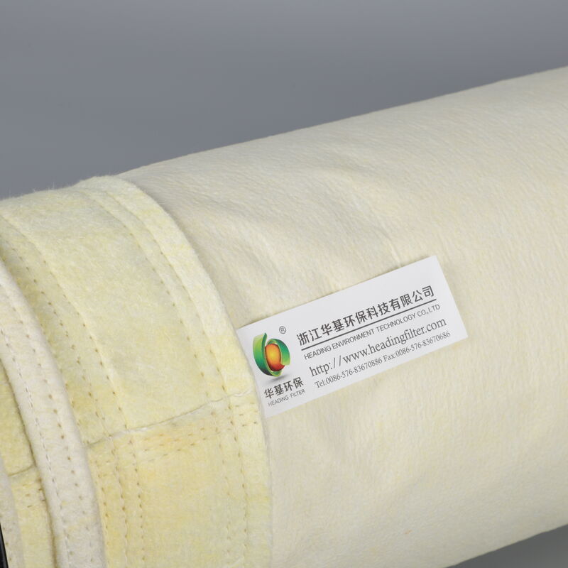 Saco de filtro de PTFE revestido AC500PTFE com feltro de agulha 500 GSM para aplicações industriais a 260 °C de temperatura contínua